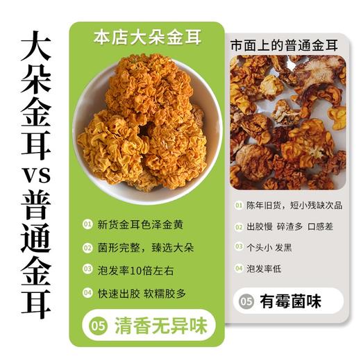 在菌屋 云南大朵金耳菌150g/罐 肉质肥厚 Q弹软糯 商品图3