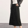 【08/27新品】熙世界针织半身裙女秋季2025年新款高腰显瘦中长款毛呢直筒a字裙 商品缩略图1