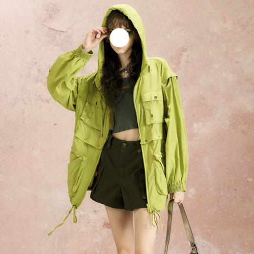 裁缝学苑AH57可拆卸两穿防晒衣轻薄防晒服夹克外套纸样女装上衣服装打板 商品图2