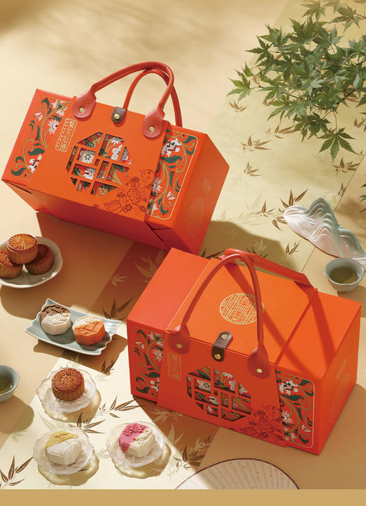 【18饼12味镂空烫金礼盒】禧全斋中秋节月饼礼盒装 老式五仁广式蛋黄莲蓉桃山皮流心送礼礼盒 商品图4