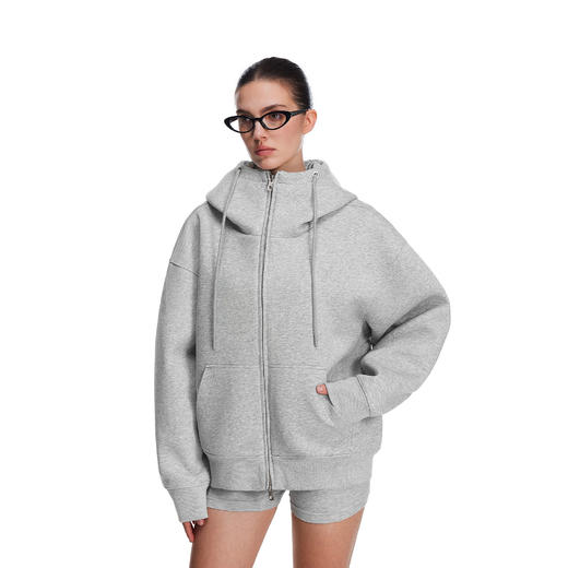 FDR旗舰店 7A抗菌蓄热保暖空气层连帽卫衣外套男女秋冬季运动上衣 商品图1