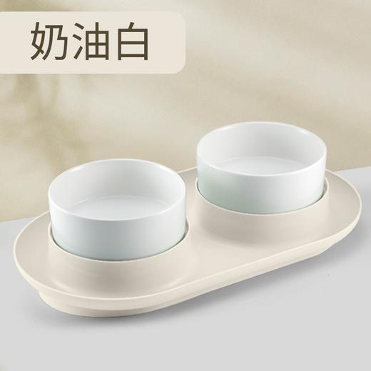 【饮水进食！专碗专用】全可拆洗，清洁不留死角，宠物用品粮水分区萌猫陶瓷双碗防打翻猫碗饮水食盆狗碗宠物碗。ra 商品图9