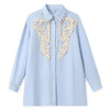 SS N6098时髦轻国风拼接衬衫休闲宽松立领上衣 商品缩略图4