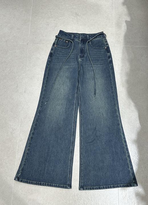 【门店同款】ENJOY秋季同色系绑带微喇牛仔裤 165243511 商品图0