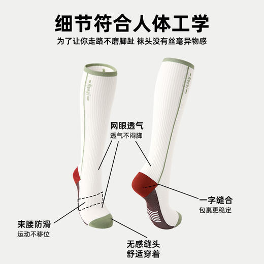 （49.9任选3件）Renaissance压力小腿袜撞色运动袜子女基础百搭春秋吸汗显瘦透气（活动产品，收货7天内支持退换） 商品图3