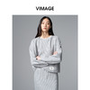 VIMAGE纬漫纪肌理感灰色宽松卫衣棉混纺撞色休闲2025秋季新款小上衣V2413103 商品缩略图5