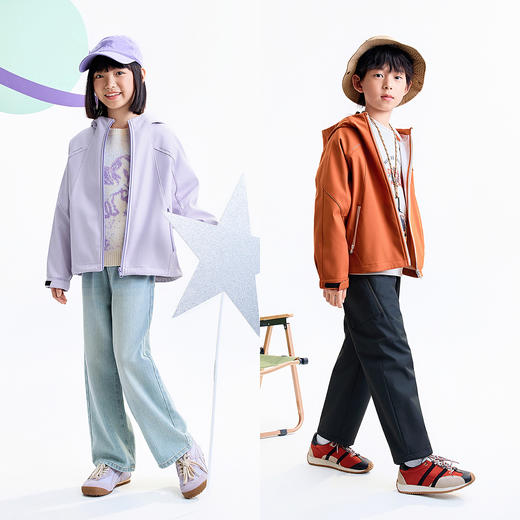 【实体店同款】男女童梭织外套冬季新款安奈儿童装AM545145 商品图3