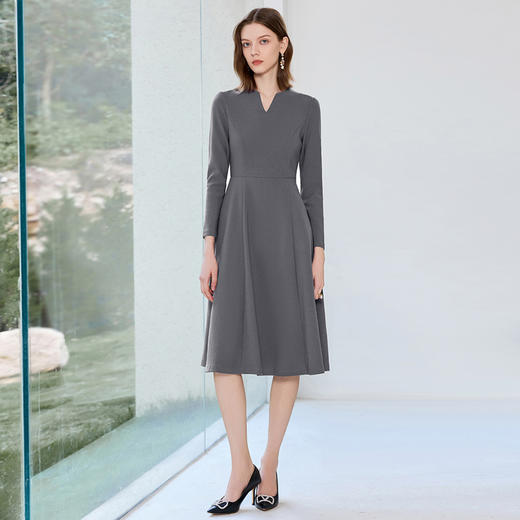 IWY/灰色西装连衣高级感修身通勤商务职业裙秋季长袖工作服J25Q246-E 商品图0