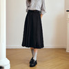 OLrain欧芮儿通勤百褶显瘦中长裙女秋季2025新款小众高腰a字裙 商品缩略图3