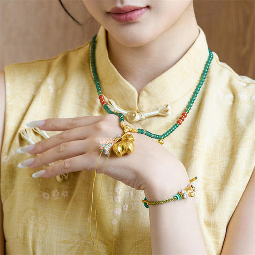 【新品首发】唐马-马上吉祥 古法金生肖马挂坠黄金足金吊坠【按克计价黄金1】MEMORA诗普琳GP2951 商品图3