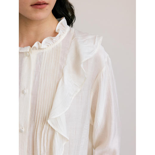 HeyDress荷叶边浪漫法式衬衫 商品图1