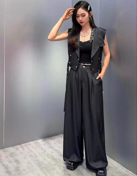 NC个性设计马夹配阔腿裤套装50702（灰）秋季153030100321 商品图0