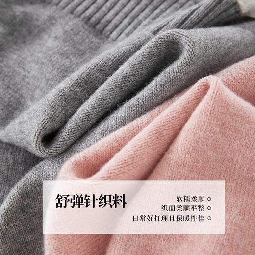 【08/27新品】熙世界设计感蕾丝拼接针织开衫女长袖珍珠扣圆领上衣2025秋季新款 商品图4