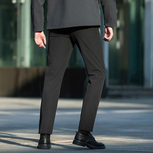 罗蒙男士春秋款户外休闲裤时尚直筒半松紧裤腰休闲舒适弹力裤 商品图1