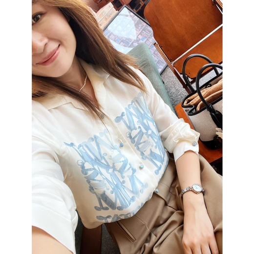 2508502    M字母印花真丝衬衫 商品图10