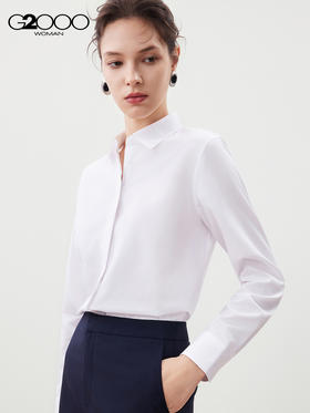 G2000【纯棉免烫/商场新款】女装FW25商务通勤长袖衬衫56223023