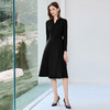 IWY/气质法式名媛职业西装连衣裙女气质黑色销售经理接待正装ol J25Q246 商品缩略图1