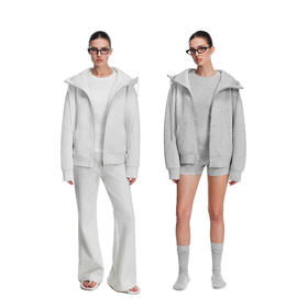 FDR旗舰店 7A抗菌蓄热保暖空气层连帽卫衣外套男女秋冬季运动上衣