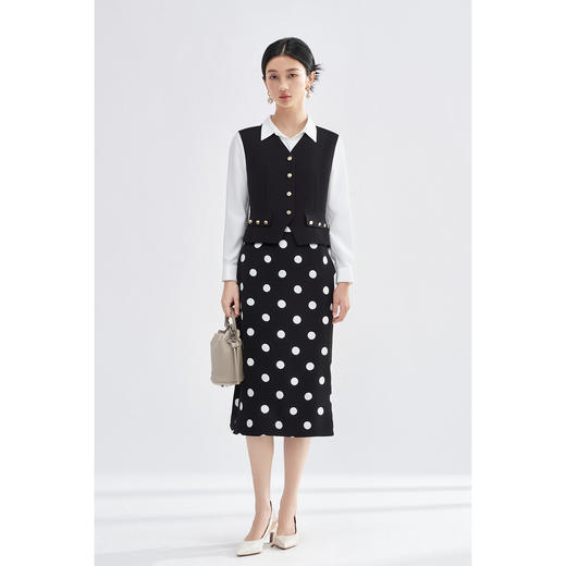 剩S/L/XL/XXL 【法式复古波点半身裙】秋季时尚经典赫本风半裙气质通勤裙子3615 商品图4