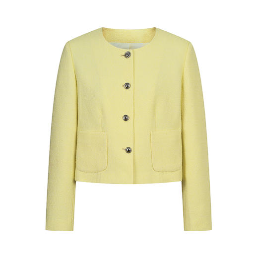 HeyDress圆领粗花呢正肩外套 商品图4