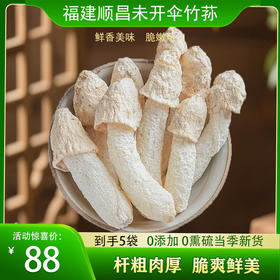 [顺昌竹荪 到手5袋] 福建南平顺昌未开伞竹荪30g*5袋 大圣祖地竹荪 新鲜采摘 自然风干