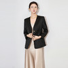 高级感醋酸垂坠立裁V领简约气质西装外套WLZD2502111 商品缩略图3