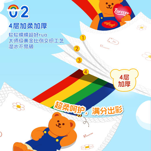 【品牌优选】清风wiggle联名手帕纸4层6张24包超迷你便携纸巾 商品图3