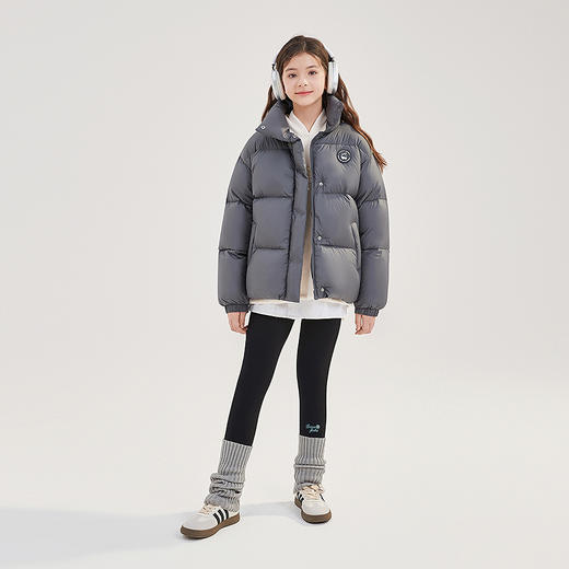 笛莎Deesha 童装女童裤子2025冬新款女童仿鲨鱼皮打底裤 商品图2