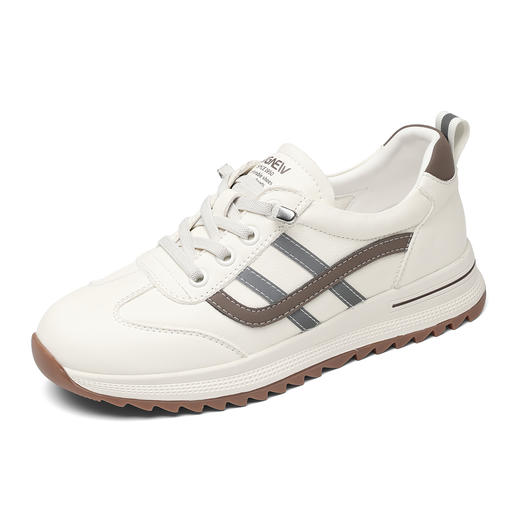 真皮妈妈鞋软底舒适小白鞋中老年休闲运动鞋阿甘鞋女2025秋季新款X5Q005-180 商品图3