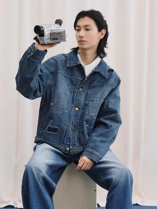 LIVINGTOWN/LT全棉破坏牛仔夹克 商品图0