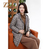 佐尔美冬季上新 双面穿印花连帽宽松显瘦保暖羽绒服外套女E34YY22 商品缩略图2
