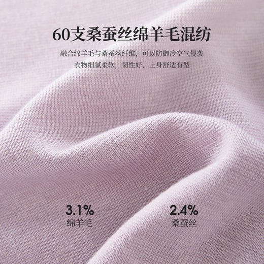 【08/27新品】熙世界羊毛桑蚕丝V领针织衫女2025秋季新款独特别致钉珠开衫上衣 商品图3