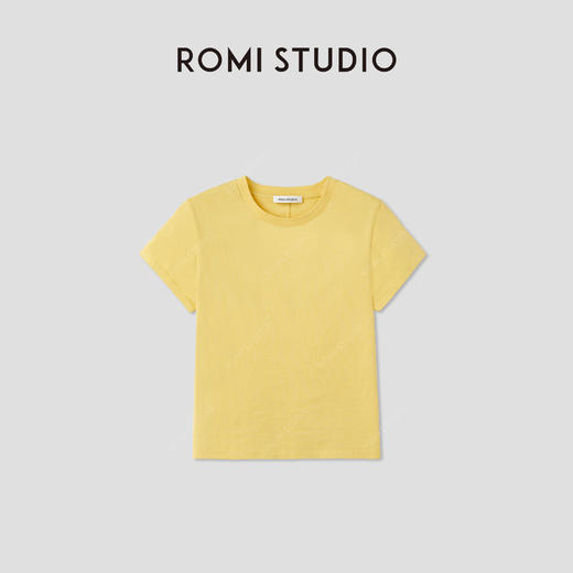ROMI STUDIO”温暖色调“轻柔纯棉圆领短袖T恤RWCRSU5844 商品图0