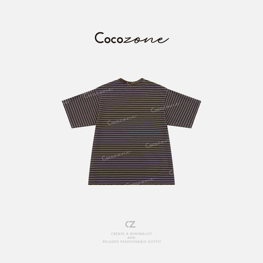 COCO ZONE 刘一一“咖棕调”100棉圆领精致感短袖T恤 CD2A1454 商品图1