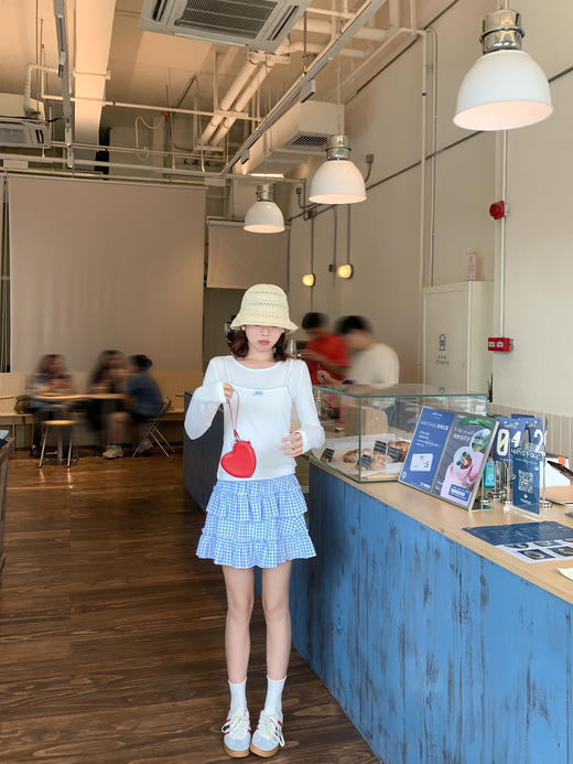 【129元任选2件】现货！芭蕾风真两件镂空修身针织T恤 商品图7