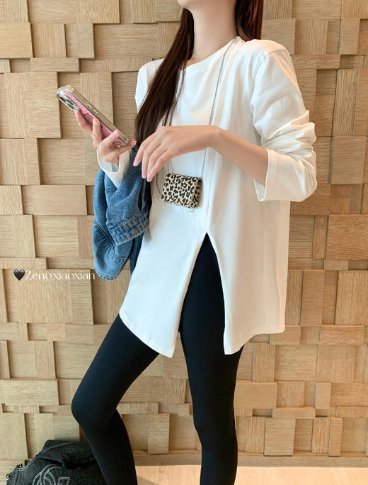 【129元任选2件】现货！长款宽松侧开叉长袖 商品图7