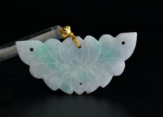 老翡翠蓝水晶管珍珠项链 商品图3