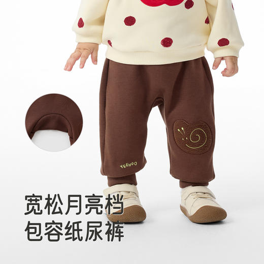 英氏儿童裤子秋冬保暖男宝屁屁裤小童外出防寒束脚裤加绒秋冬裤子 商品图1