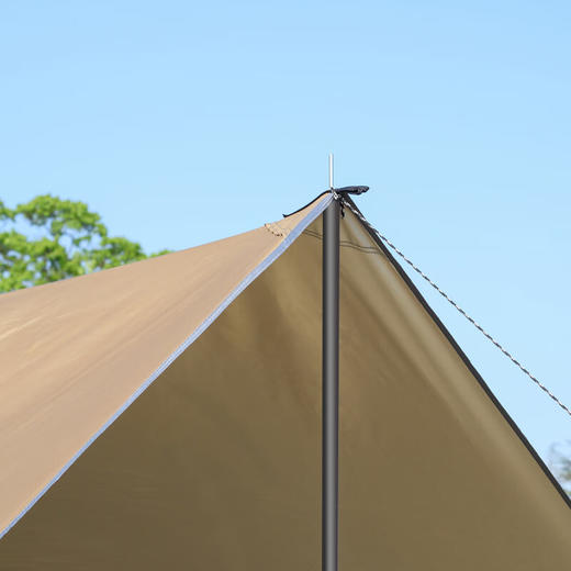 爱吾生银翼云憩天幕户外精致露营银胶天幕帐篷遮阳便携式防晒野营大凉棚 卡其色 商品图1