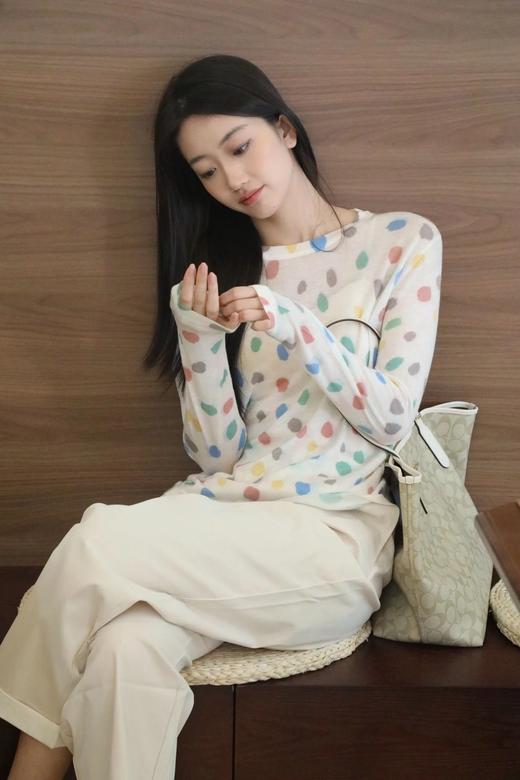 超轻薄 彩点天丝羊毛防晒针织衫 柔软舒服 商品图1