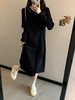 【孤品捡漏】（样衣）G76黑色韩版气质镂空针织连衣裙-喜出 商品缩略图2