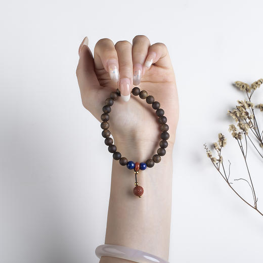 xy0573沉香+青金石南红回纹珠手串 商品图7