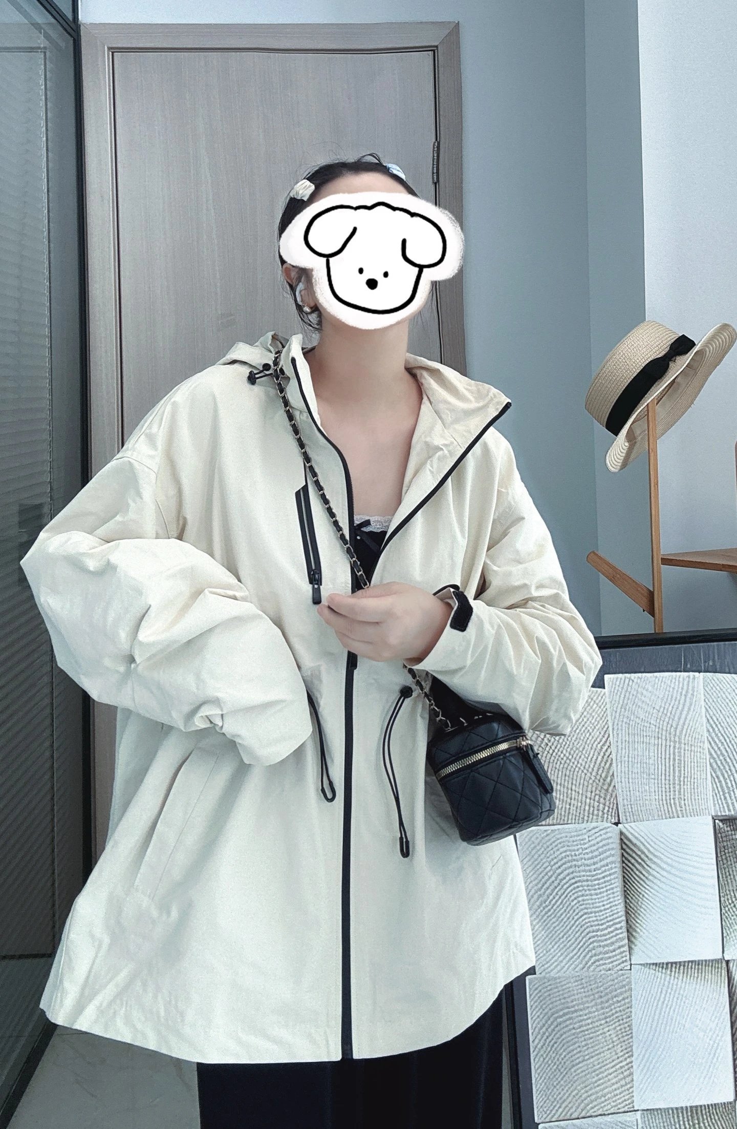 原！无补！爱家连帽风衣外套  25Y08121-