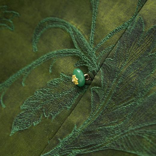 南油轻奢重工天丝提花，新中式半身裙包臀开叉中长WLZD-2511704 商品图3