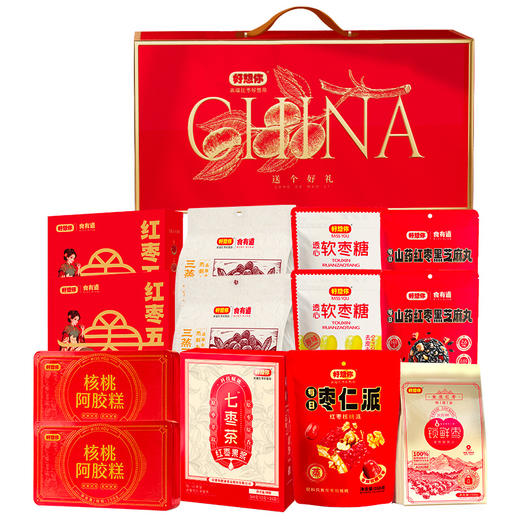 MISSYOU/好想你礼盒【中秋礼品】锁鲜红枣五红粉七枣茶核桃阿胶糕 商品图4