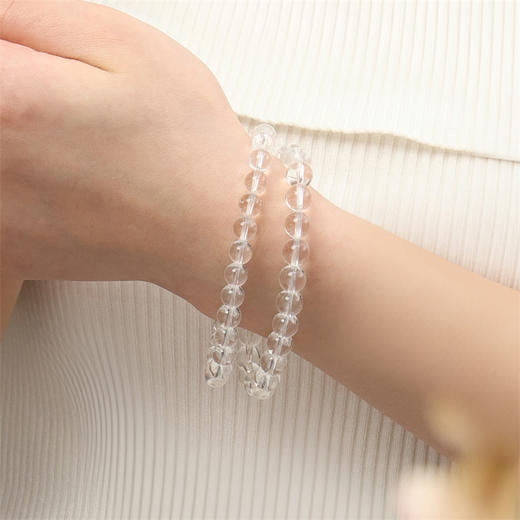 白水晶手链 水晶手串叠戴晶石手链女士礼物MEMORA诗普琳CB207509一口价 商品图3