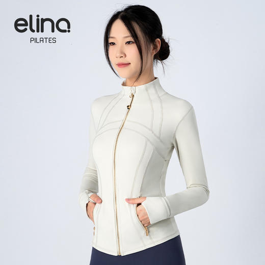 一恋普拉提限量闪耀金瑜伽运动立领外套EMM629 商品图4