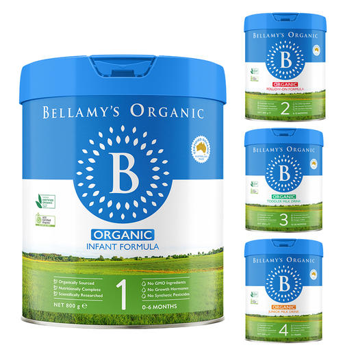 【保税】澳洲贝拉米有机 1段2段3段4段 婴幼儿配方奶粉900克 铁罐装 国内现货 商品图0