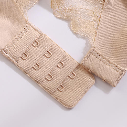 法式小V抹领文胸 美背蕾丝拼接 无痕贴肤 舒适透气 立体裁剪 柔感支撑 可调节背扣 商品图8