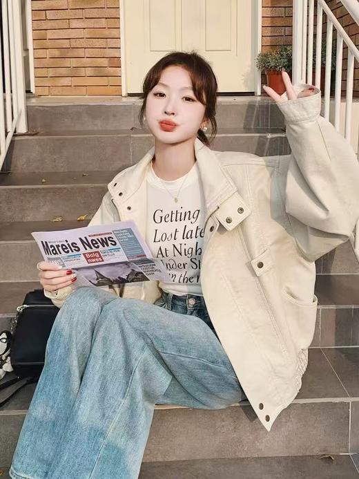 【孤品捡漏】G101机车风PU皮衣-喜出 商品图0